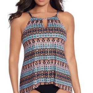 Miraclesuit Nefertiti Keyhole Tankini Top Size 8